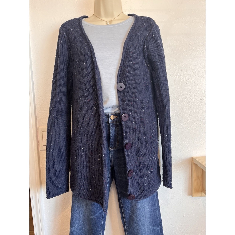 Cabelas Women's Button Up Cardigan Sweater Size M Blue Knit